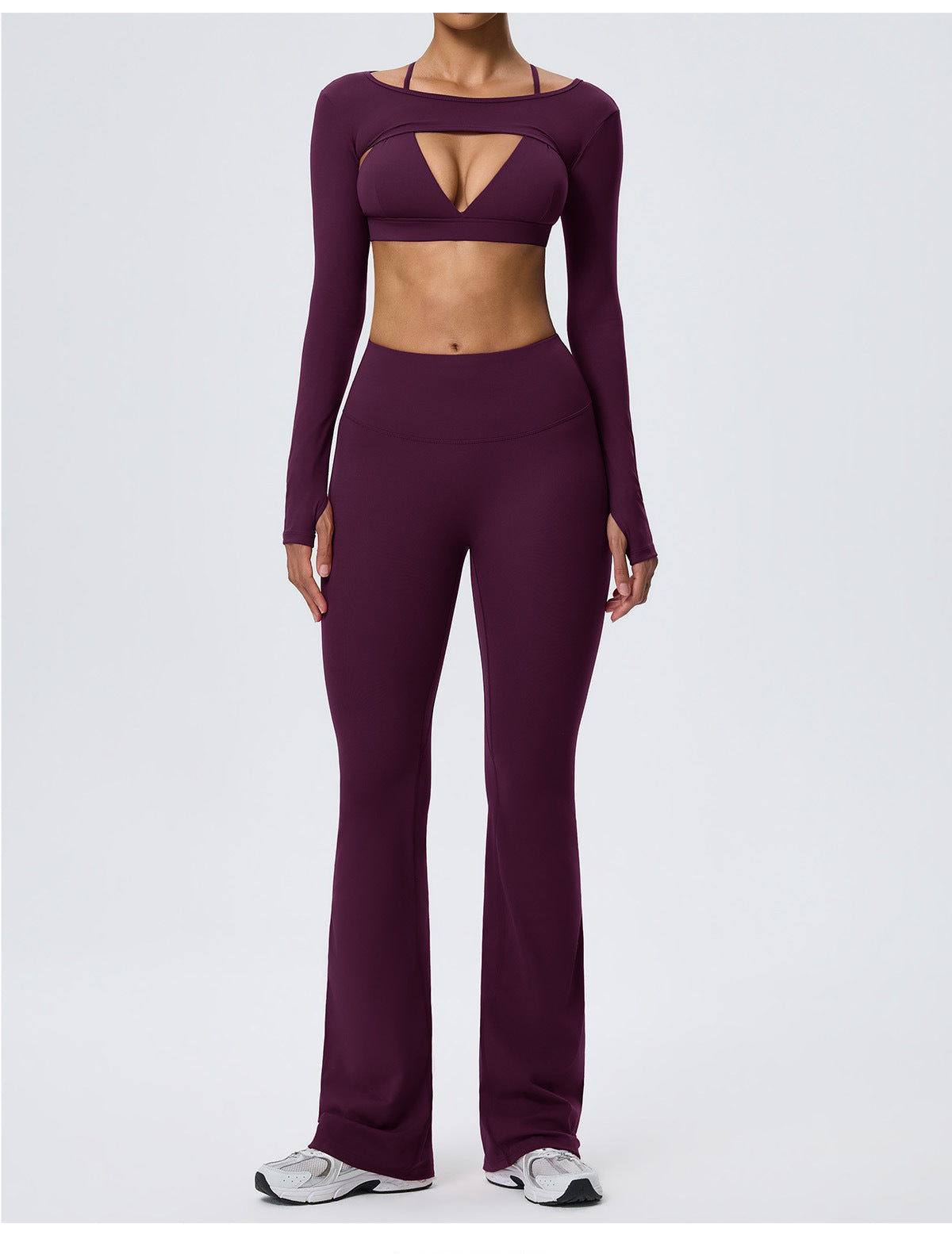 Wholesale Women’s Double-Brushed Activewear Set | Bulk 2-Piece Yoga & Fitness Wear | fouregg