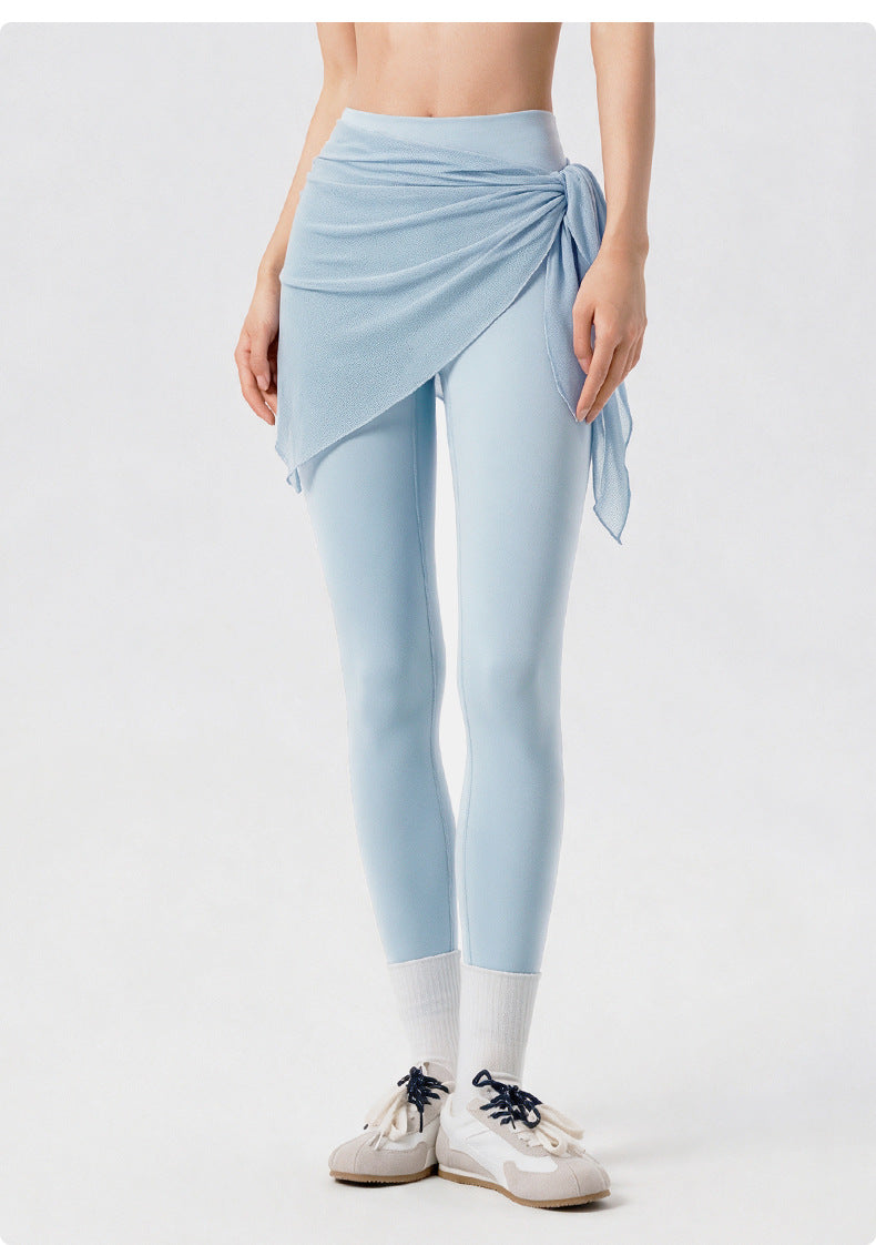 Wholesale Women’s Mesh Skirt Cover-Up | Bulk Sheer Layering & Anti-Exposure Activewear | fouregg
