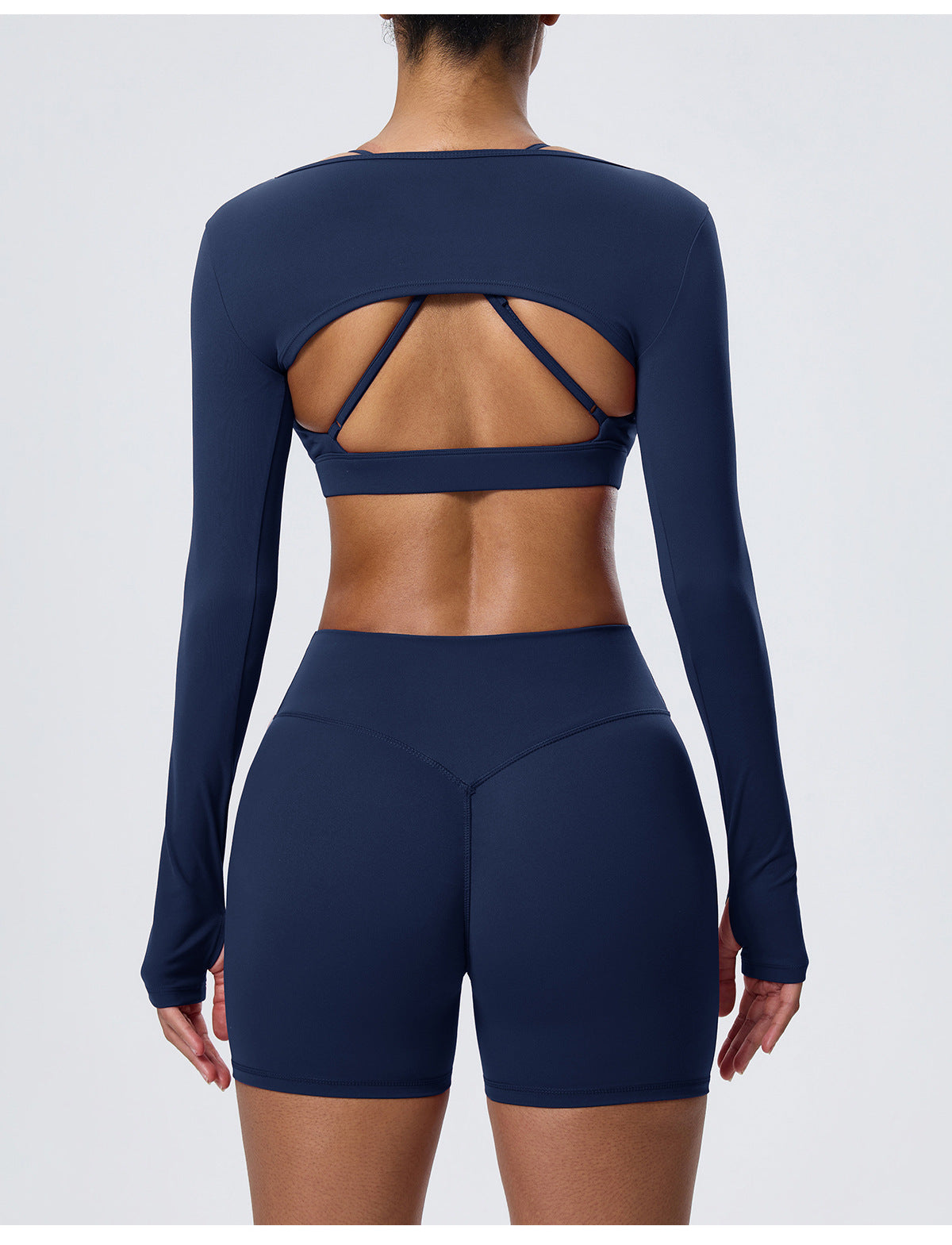 Wholesale Women’s Double-Brushed Yoga Set | Bulk Sports Bra, Sculpting Shorts & Cover-Up | fouregg