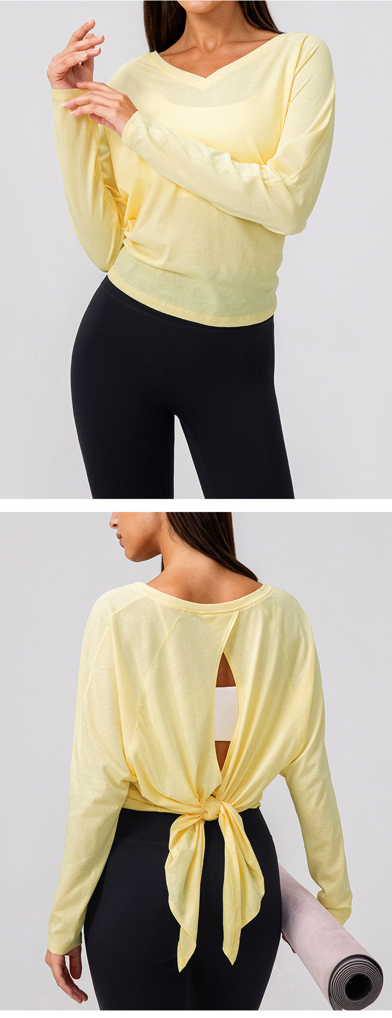 Wholesale Women’s Long-Sleeve Workout Shirt | Bulk Soft-Touch Running & Yoga Top | fouregg