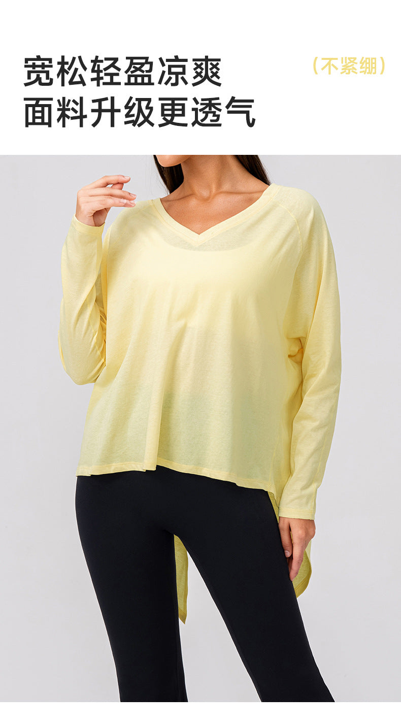 Wholesale Women’s Long-Sleeve Workout Shirt | Bulk Soft-Touch Running & Yoga Top | fouregg