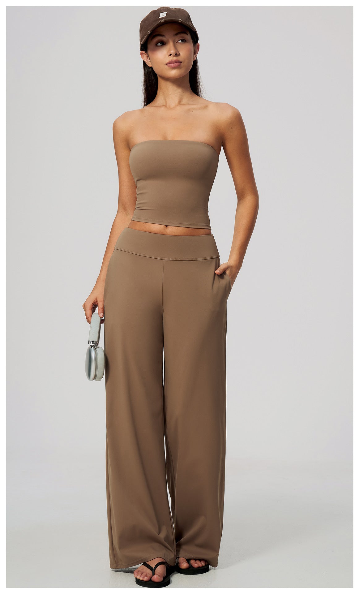 Wholesale Women’s Brushed Sweatpants | Bulk Low-Rise Relaxed-Fit Running Pants 5555 | fouregg