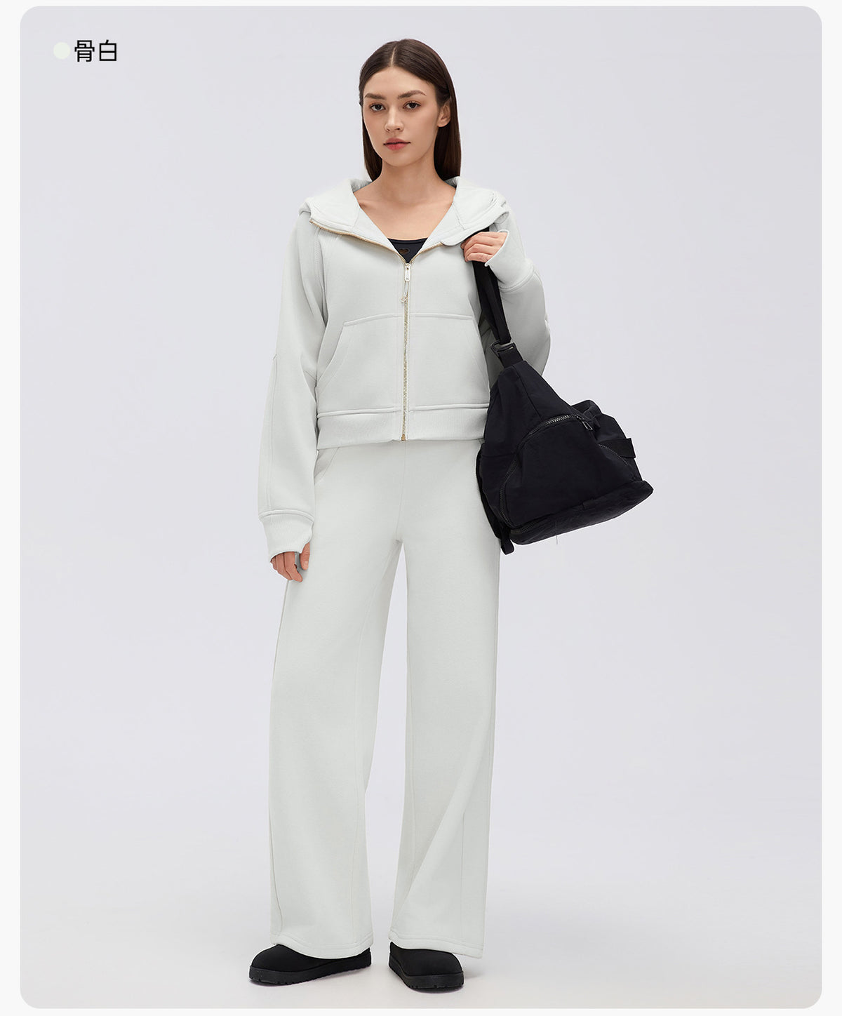 Wholesale Women’s Winter Cropped Hoodie Jacket | Relaxed-Fit Thermal Sportswear for Petite Sizes | fouregg