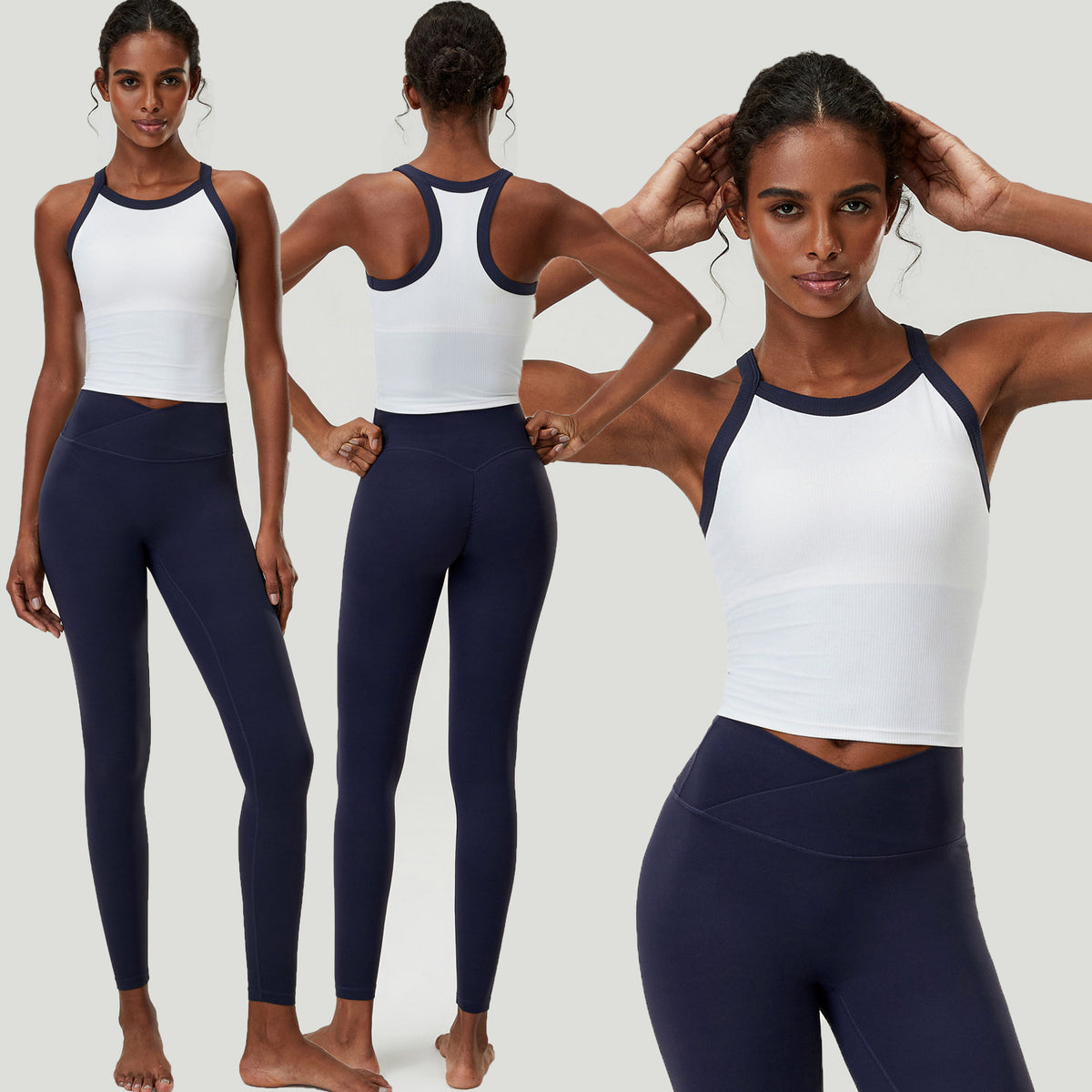 Wholesale Women’s 2-Piece Fitness Set | Bulk Stretch Tennis & Running Wear | fouregg