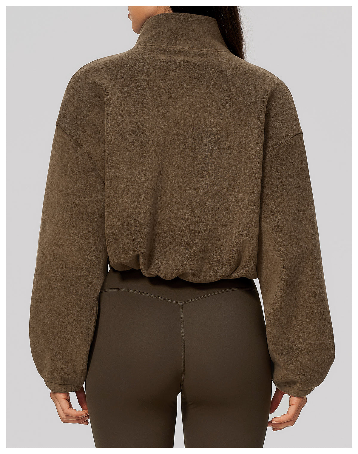 Wholesale Women’s Half-Zip Sports Top | Bulk Relaxed-Fit Color Block Sweatshirt 3619 | fouregg