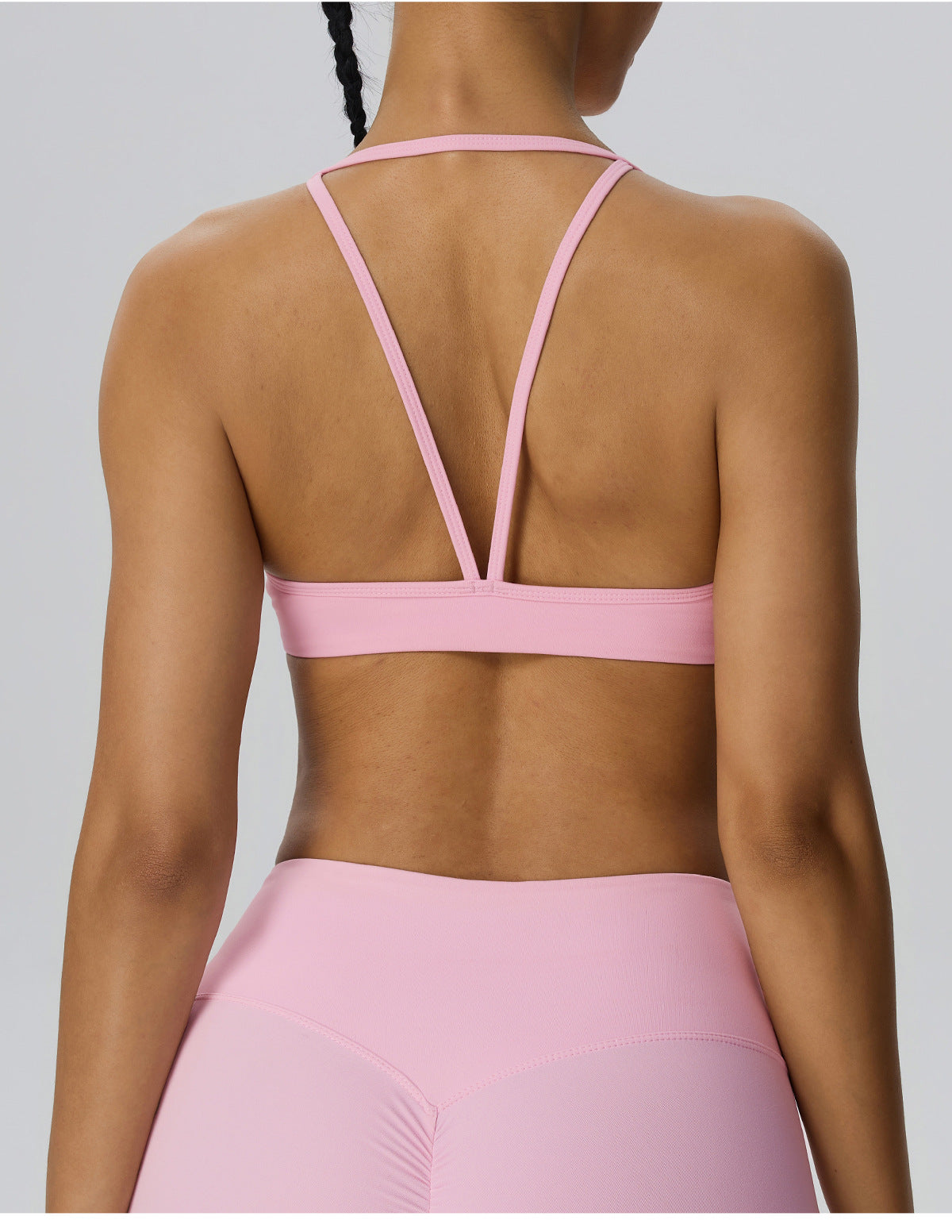 Wholesale Women’s Double-Brushed Sports Bra | Bulk V-Neck Halter Fitness & Yoga Wear 62767 | fouregg
