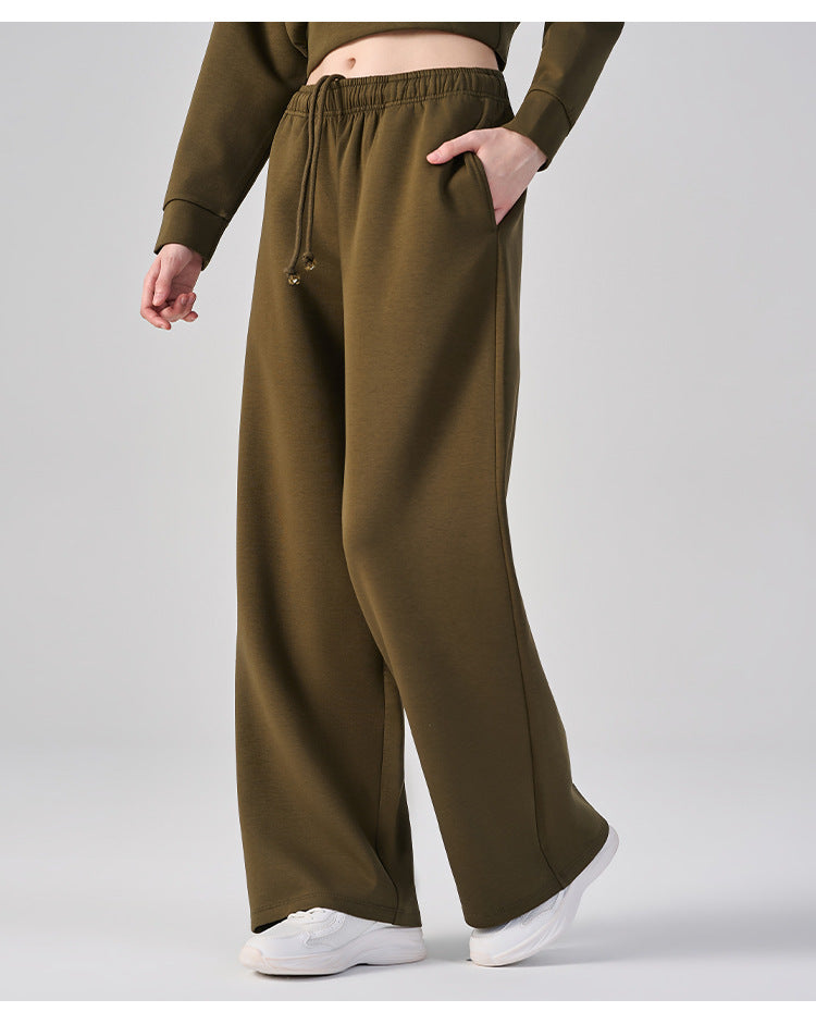Wholesale Women’s Wide-Leg Pants | Bulk Drapey High-Waist Casual Trousers | fouregg
