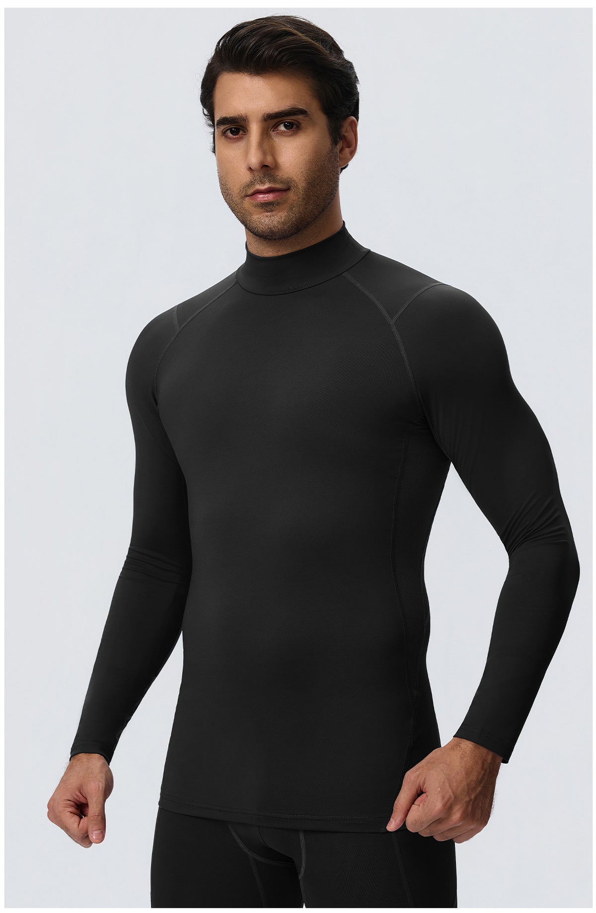 Wholesale Men’s Sculpting Workout Top 61532 | High-Stretch Long Sleeve Fitness Shirt | fouregg