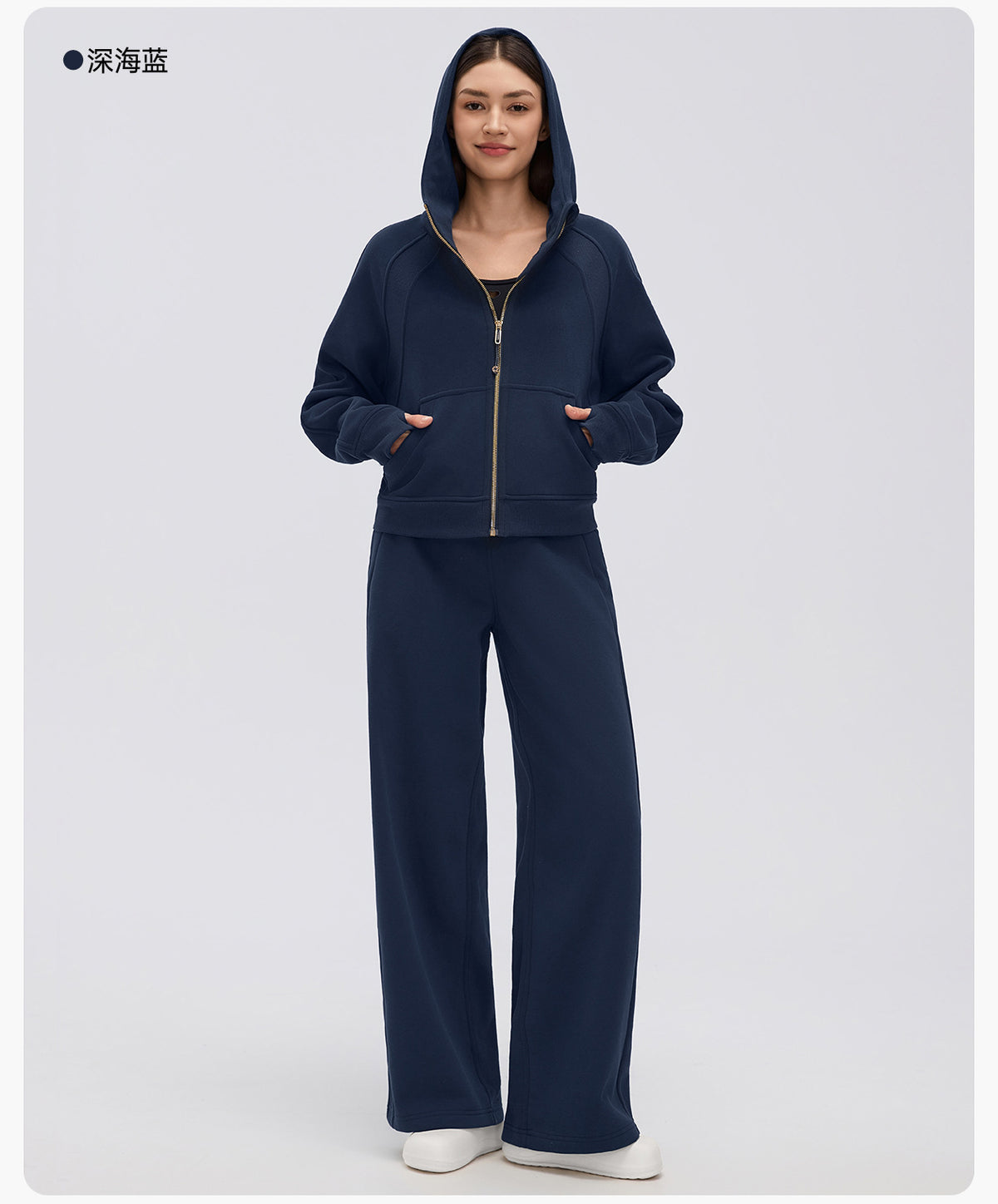 Wholesale Women’s Winter Cropped Hoodie Jacket | Relaxed-Fit Thermal Sportswear for Petite Sizes | fouregg