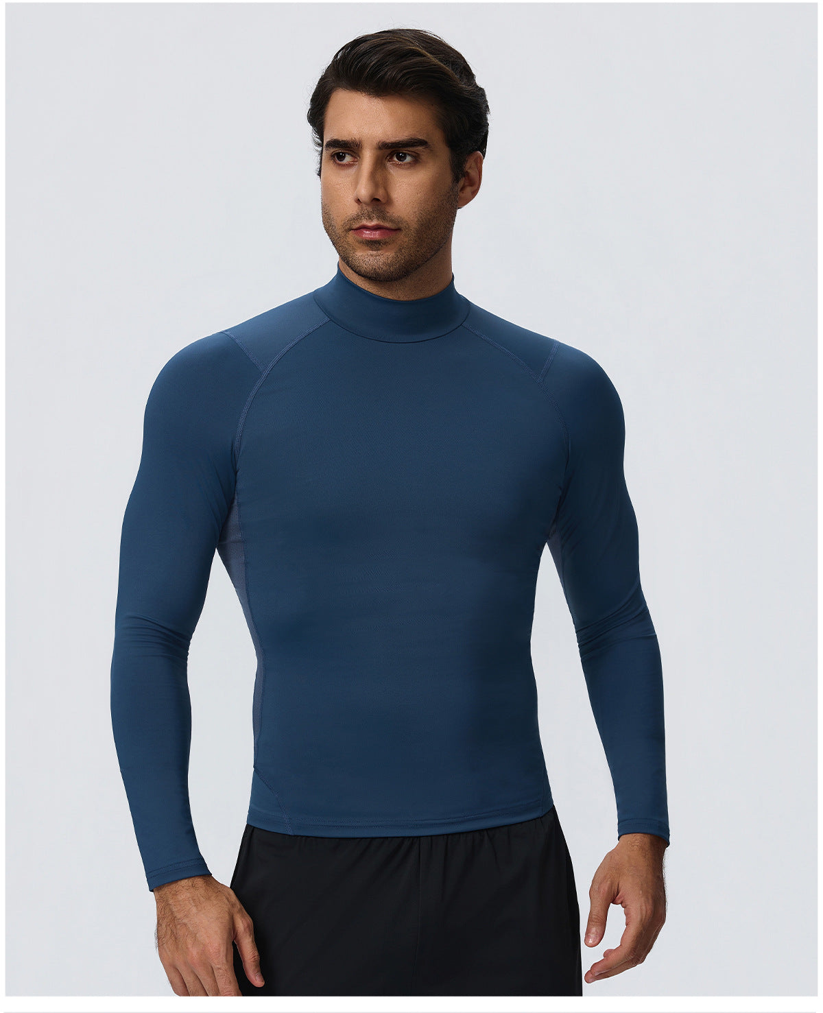 Wholesale Men’s Sculpting Workout Top 61532 | High-Stretch Long Sleeve Fitness Shirt | fouregg