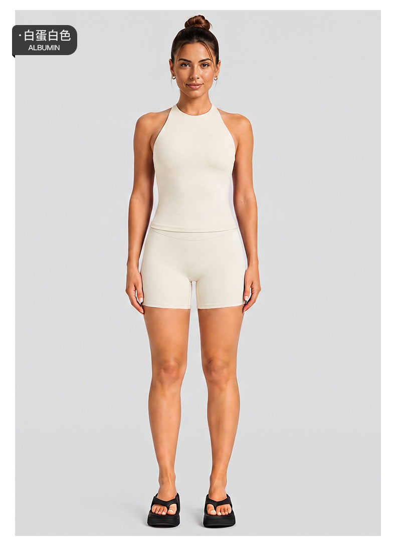 Wholesale Women’s Activewear Set | Slimming Sports Tank & Loose-Fit Workout Pants | fouregg
