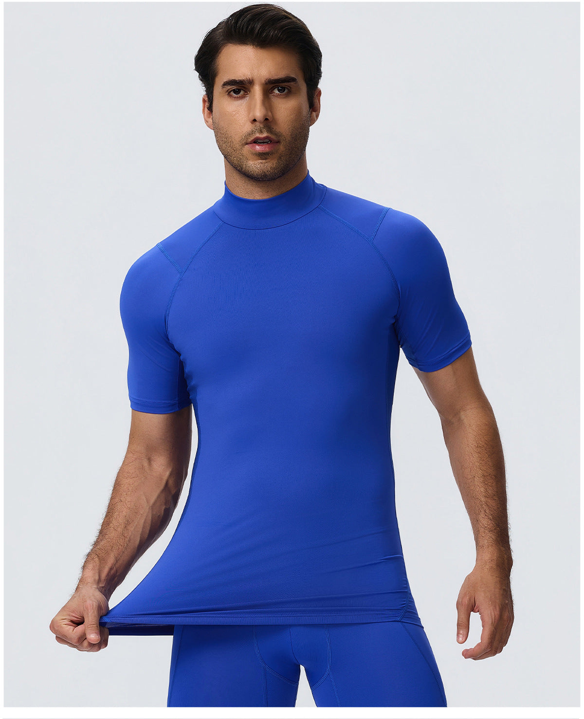 Wholesale Men’s Sculpting Workout Set | High-Stretch T-Shirt & Slim-Fit Fitness Pants | fouregg