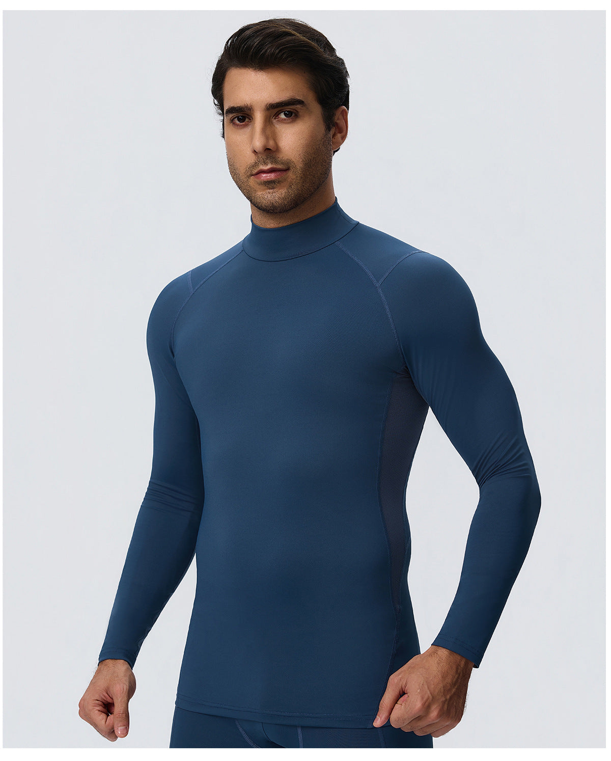Wholesale Men’s Sculpting Workout Top 61532 | High-Stretch Long Sleeve Fitness Shirt | fouregg