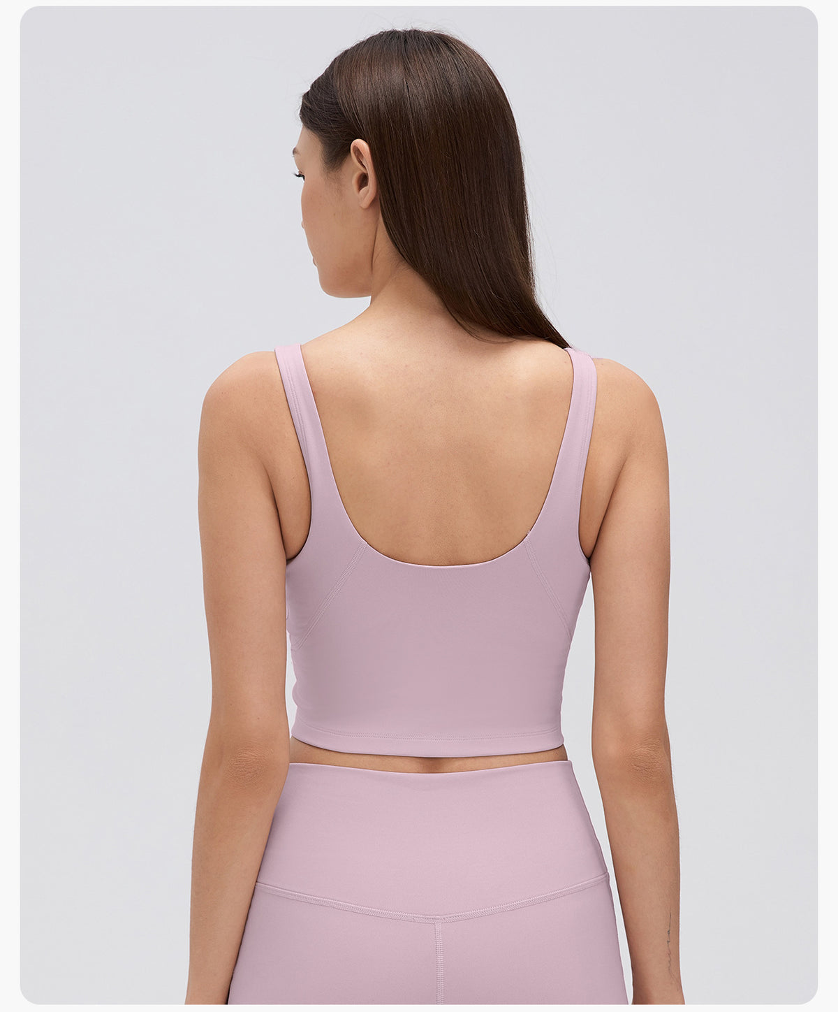 Wholesale Women’s Thermal Yoga Tank D26153 | Brushed V-Neck Sports Bra with Built-In Support | fouregg