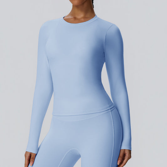 Custom Private Label 52540 Double-Sided Brushed Yoga Long Sleeve | Wholesale | fouregg