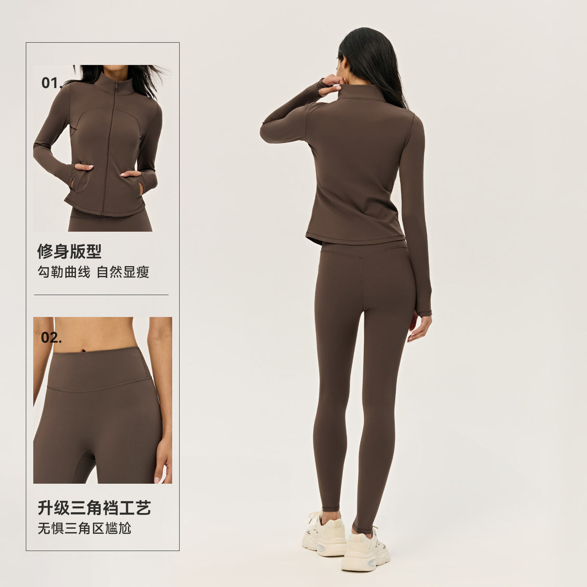 Wholesale Women’s Winter Activewear Set | Thickened Thermal Yoga Top & Leggings for Pilates | fouregg