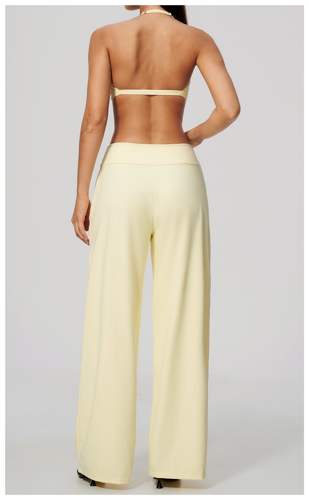 Wholesale Women’s Brushed Activewear Set | Halter Low-Rise Workout Wear 5555 | fouregg