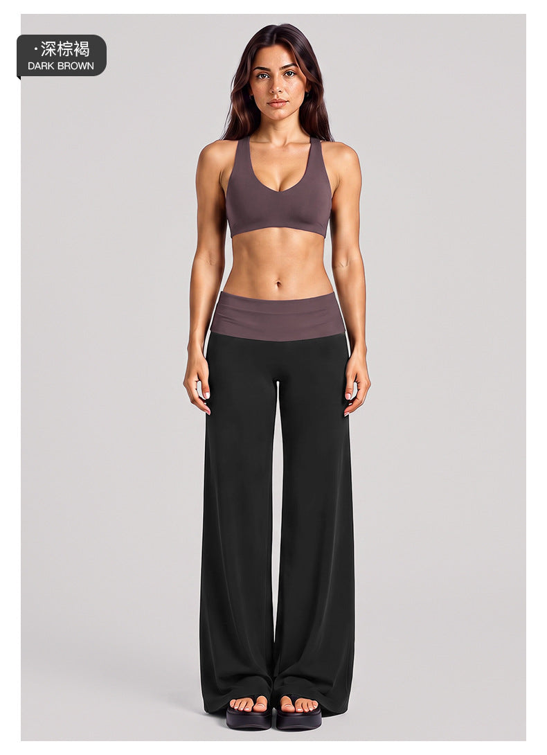 Wholesale Women’s Activewear Set | High-Support Racerback Bra & Color-Block Workout Leggings | fouregg