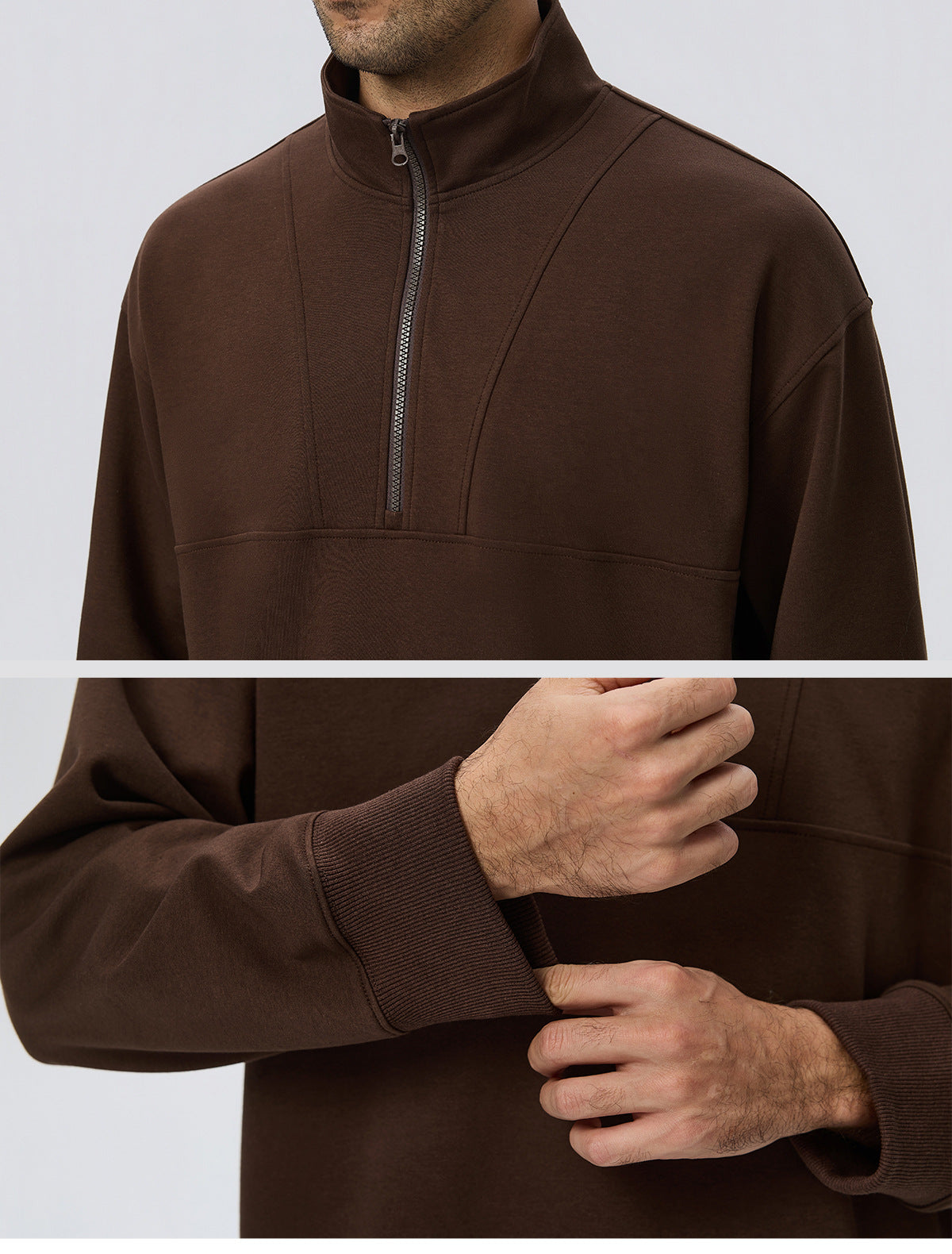 Wholesale Men’s Half-Zip Sports Pullover | Bulk Relaxed-Fit Thermal Workout Top 61531 | fouregg