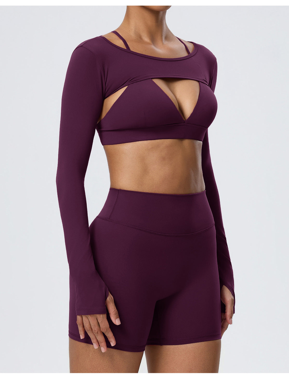Wholesale Women’s Double-Brushed Activewear Set | Bulk 2-Piece Yoga & Fitness Wear | fouregg