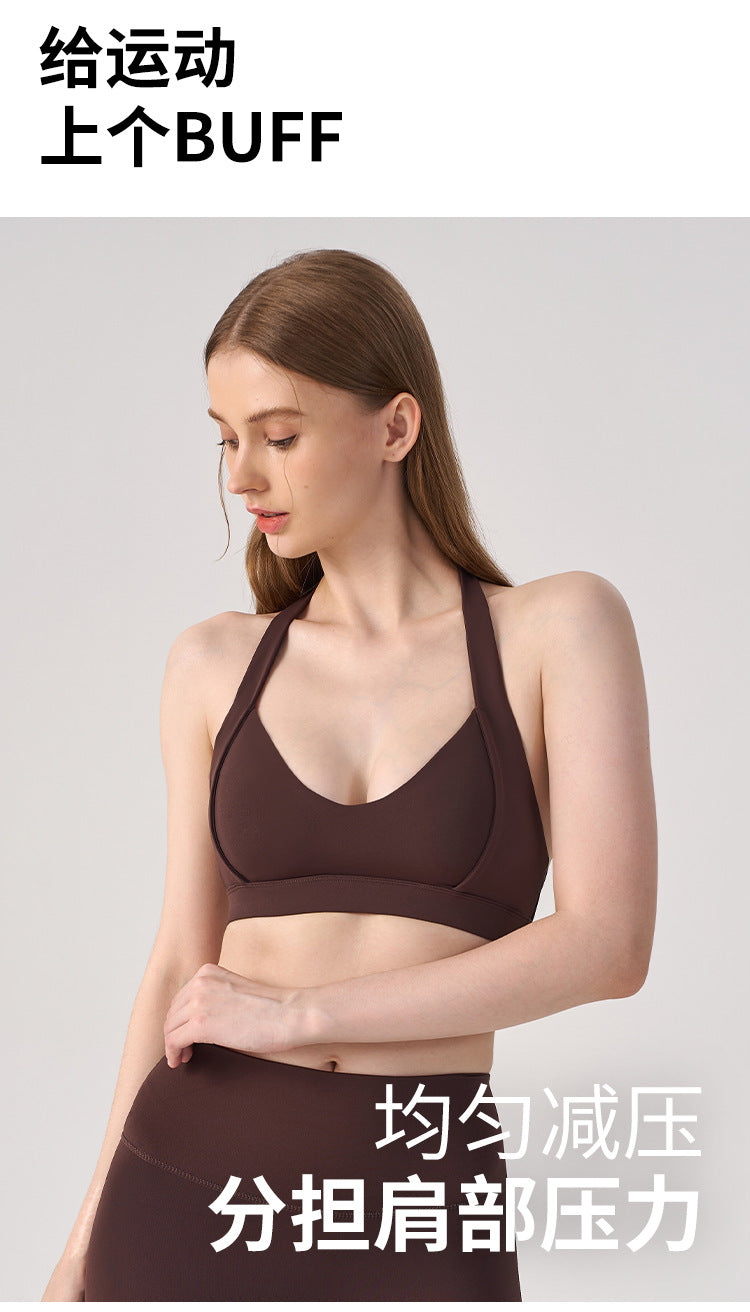 Wholesale Women’s Open-Back Sports Bra | Shockproof Supportive Yoga & Running Crop Top | fouregg