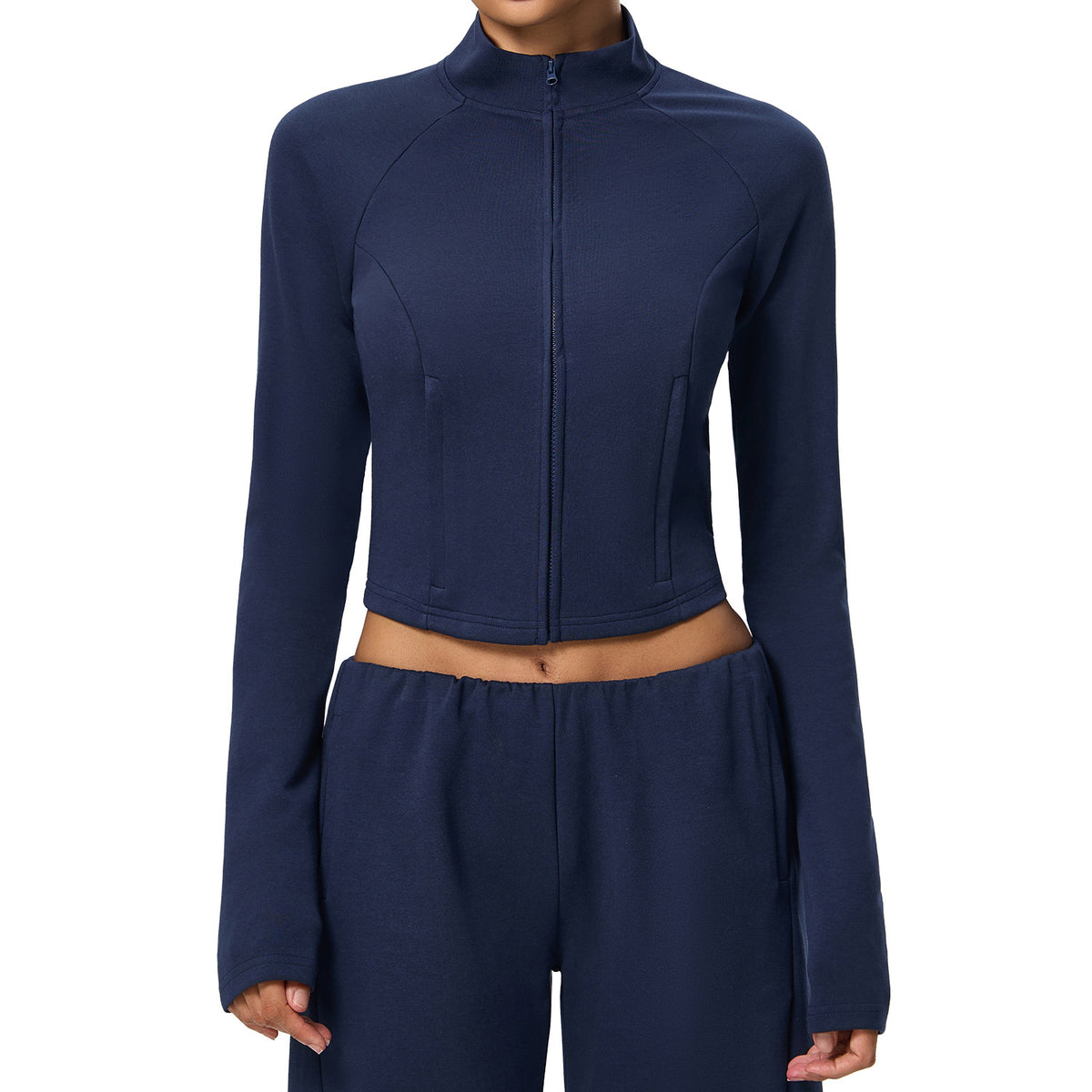 Wholesale Winter Activewear Jacket | Slim-Fit Heat-Retention Cropped Workout Top | fouregg