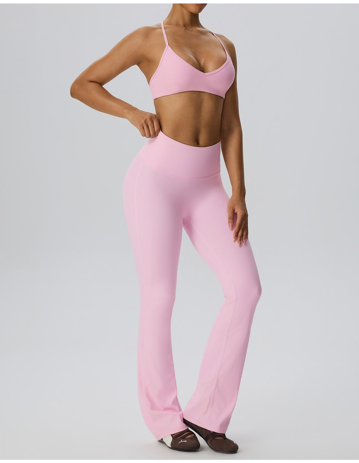 Wholesale Women’s 2-Piece Activewear Set | Double-Brushed Sports Bra & Sculpting Yoga Pants | fouregg