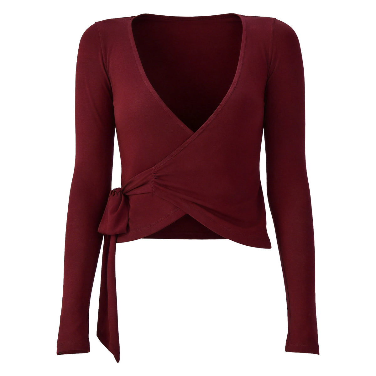 Wholesale Women’s Wrap Yoga Top | Thin Long-Sleeve Crossover Cardigan for Pilates & Activewear | fouregg