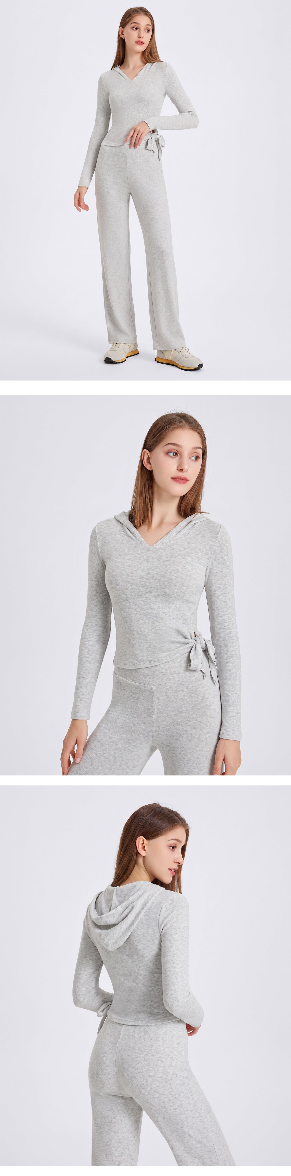 Wholesale Women’s Thermal Workout Hoodie | Thick Fleece-Lined Long-Sleeve Sportswear | fouregg