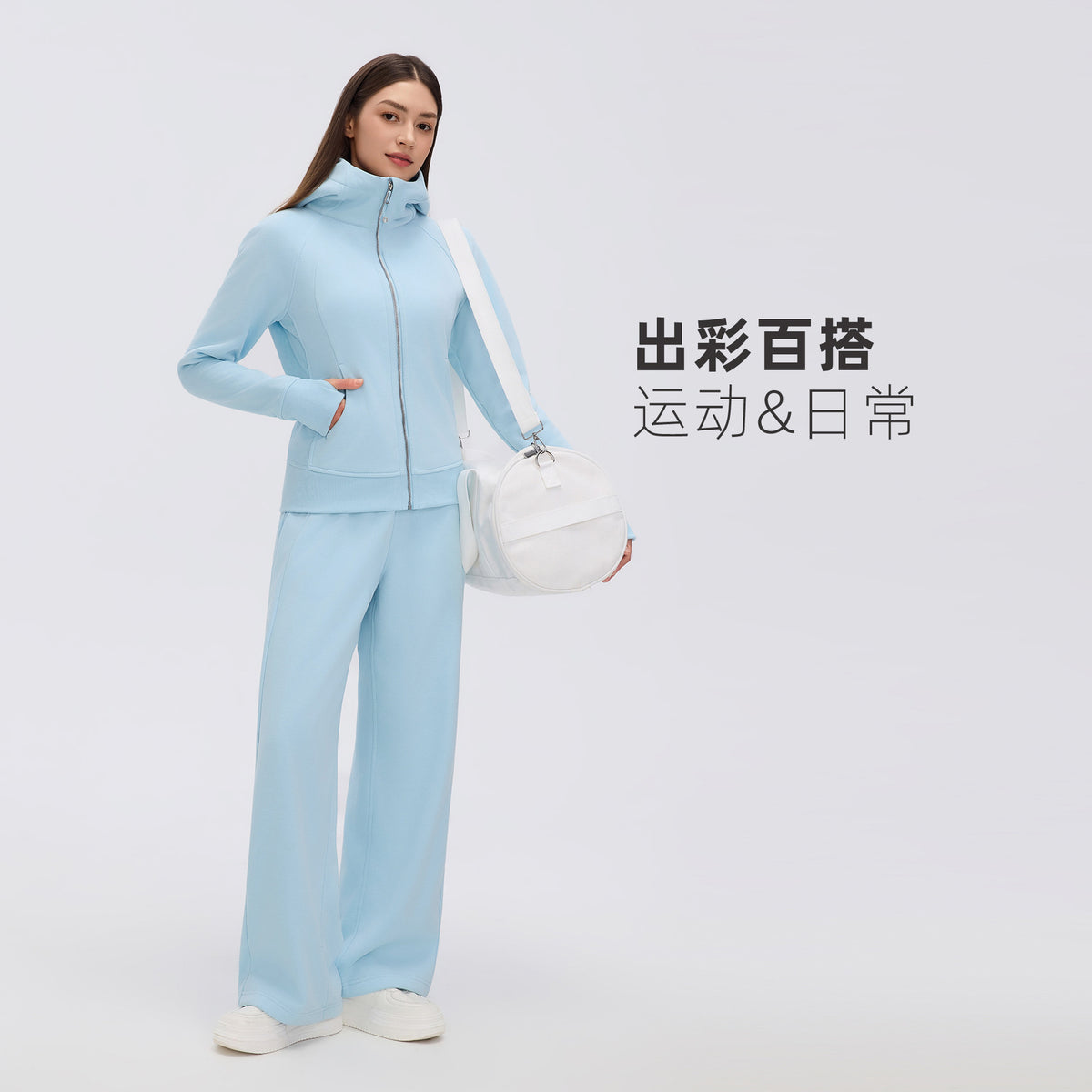 Wholesale Women’s Winter Workout Jacket D26115 | Warm Drawstring Waist Hooded Fitness Top | fouregg
