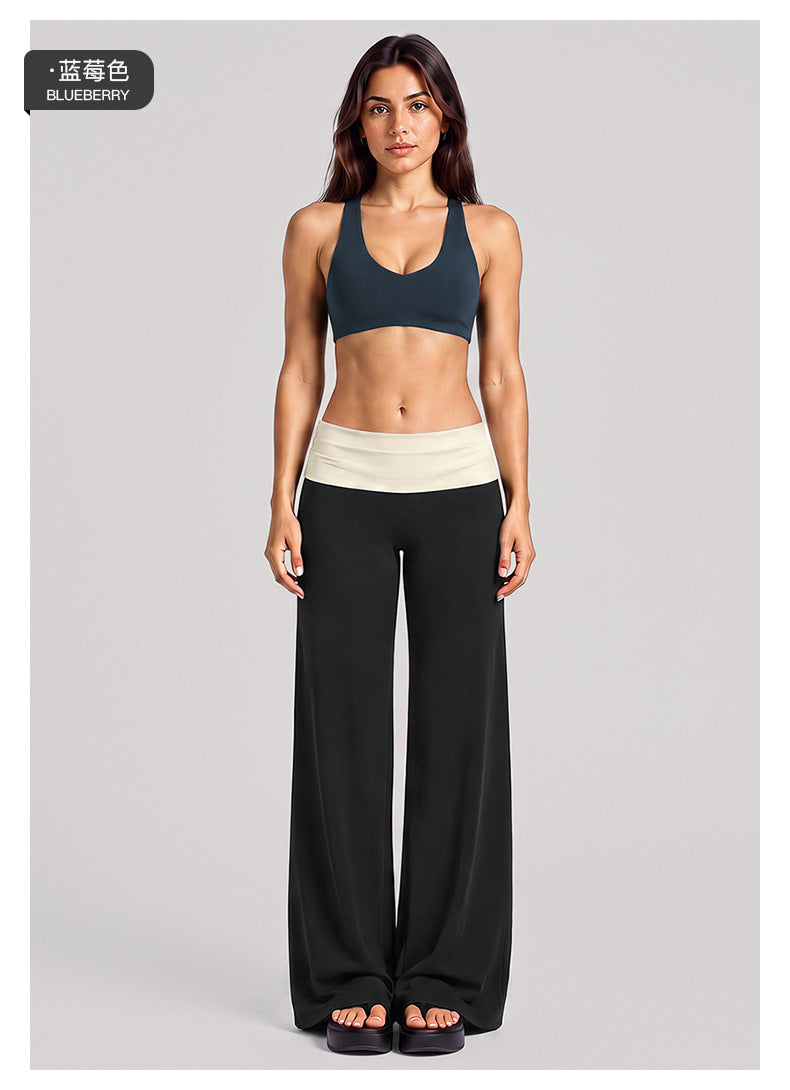 Wholesale Women’s Activewear Set | High-Support Racerback Bra & Color-Block Workout Leggings | fouregg