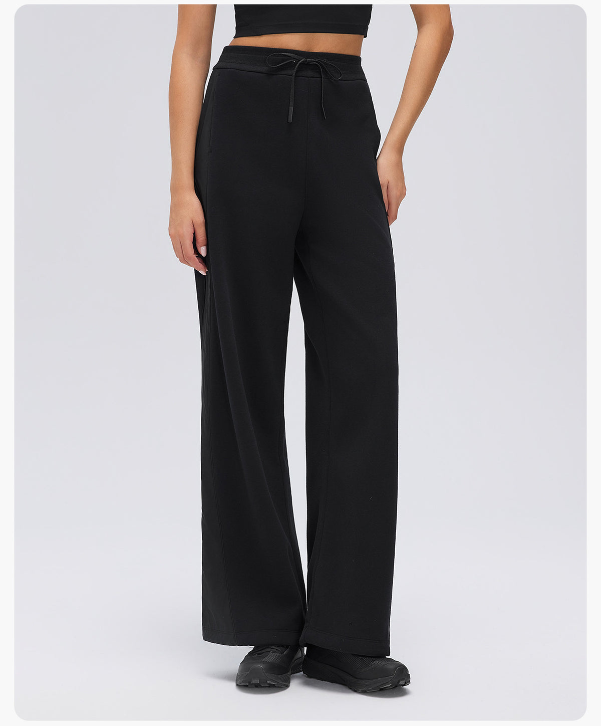 Wholesale Women’s Winter Straight-Leg Sweatpants | Relaxed-Fit Thermal Running & Workout Trousers | fouregg