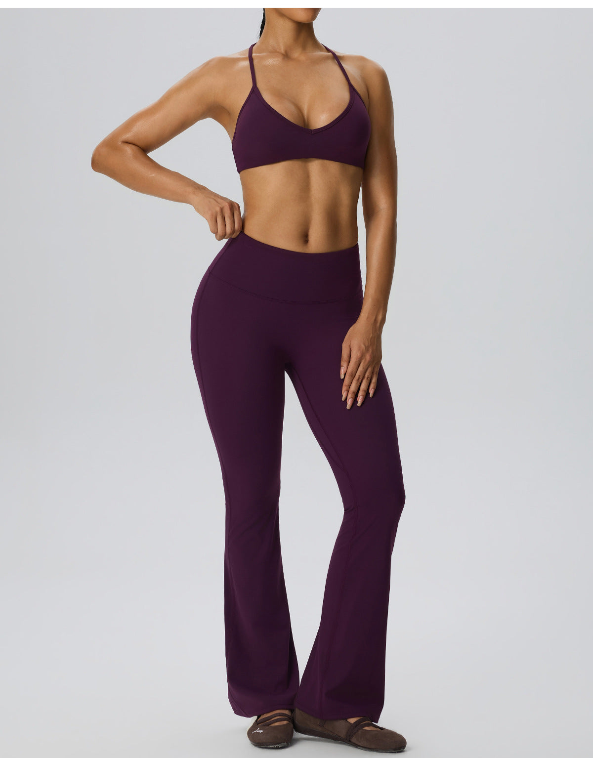 Wholesale Women’s 2-Piece Activewear Set | Double-Brushed Sports Bra & Sculpting Yoga Pants | fouregg
