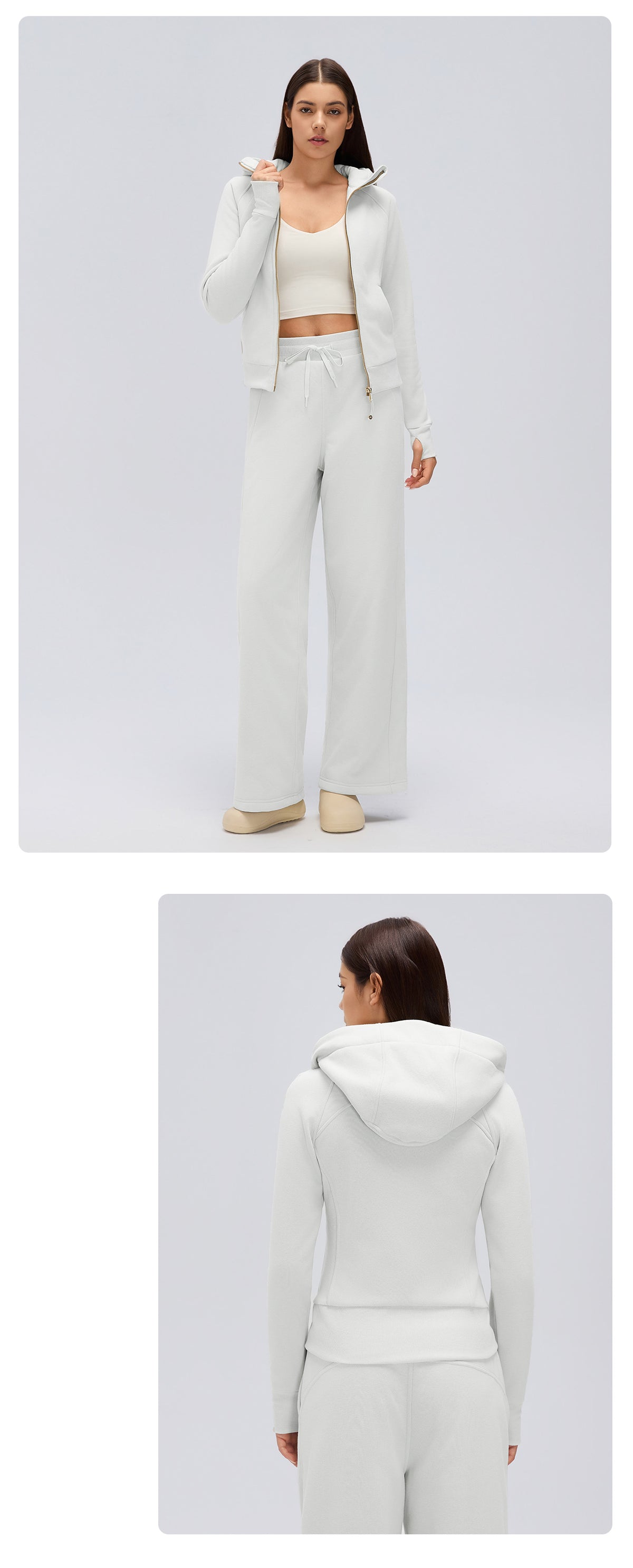 Wholesale Women’s Winter Puffer Tracksuit | Hooded Down Jacket & Relaxed-Fit Sports Trousers | fouregg