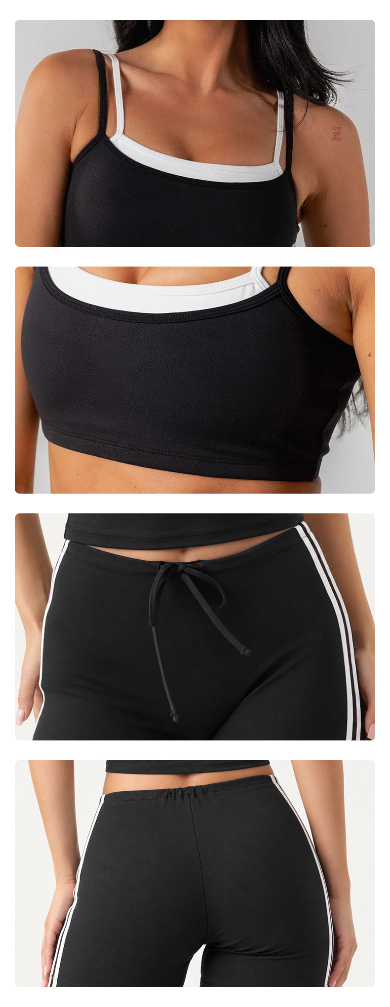 Wholesale Women’s Activewear Set | Double-Layer Backless Sports Bra & Quick-Dry Workout Leggings | fouregg