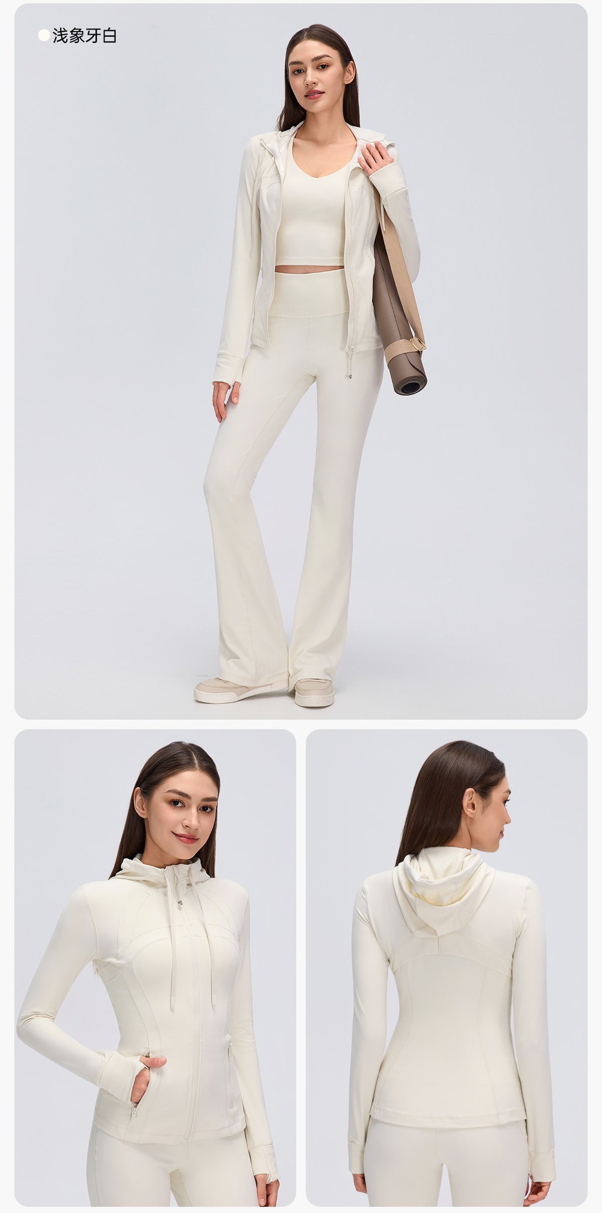 Wholesale Women’s Pilates Sports Jacket D26162 | Slimming Long-Sleeve Fitness & Yoga Outerwear | fouregg