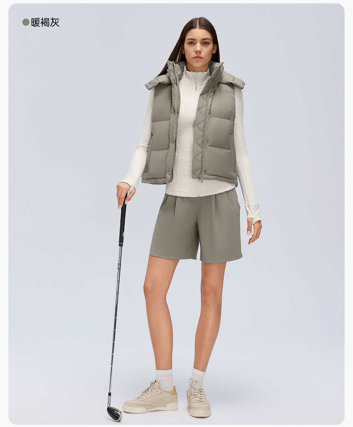 Wholesale Women’s Lightweight Down Puffer Vest D26155 | Warm Wind-Resistant Hooded Outerwear | fouregg