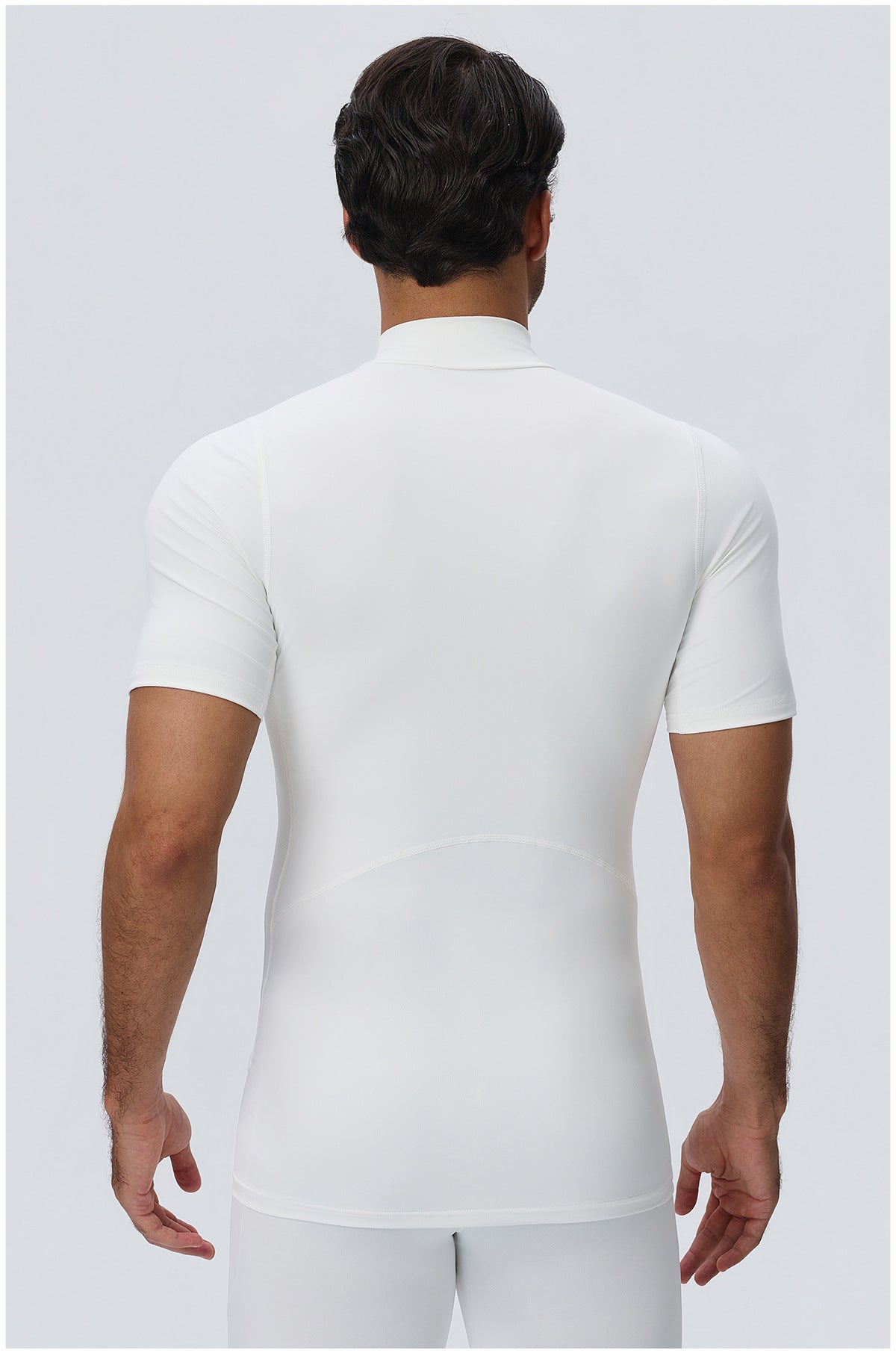 Wholesale Men’s Sculpting Workout Shirt 61207 | Slim-Fit Short Sleeve Running & Training Top | fouregg