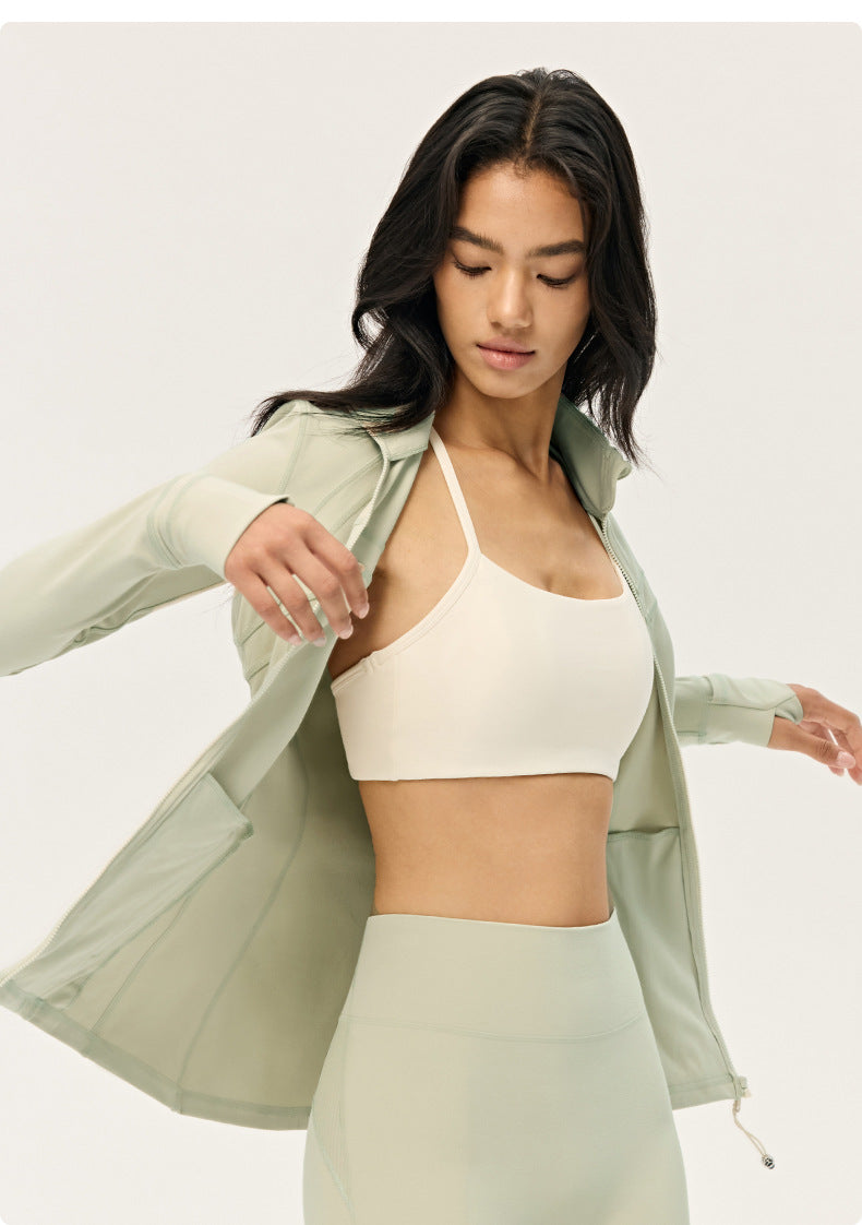 Wholesale Premium Lycra Sports Jacket | Bulk Long-Sleeve Sculpting Activewear | fouregg