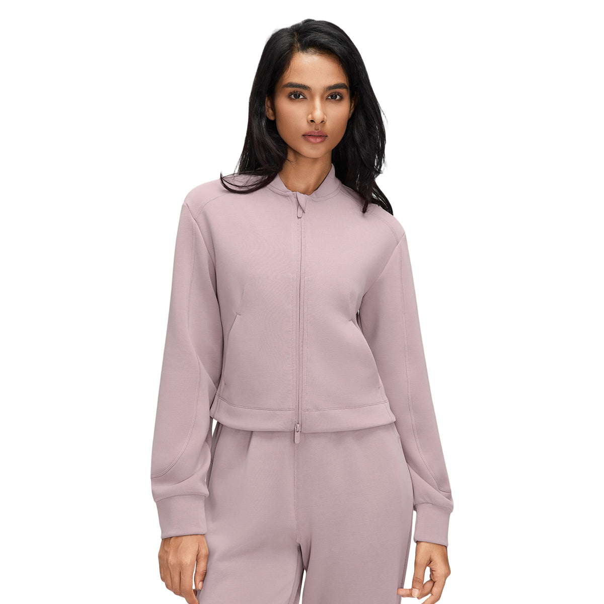 Wholesale Women’s Casual Activewear Jacket D26156 | Cropped Long-Sleeve Training Top | fouregg