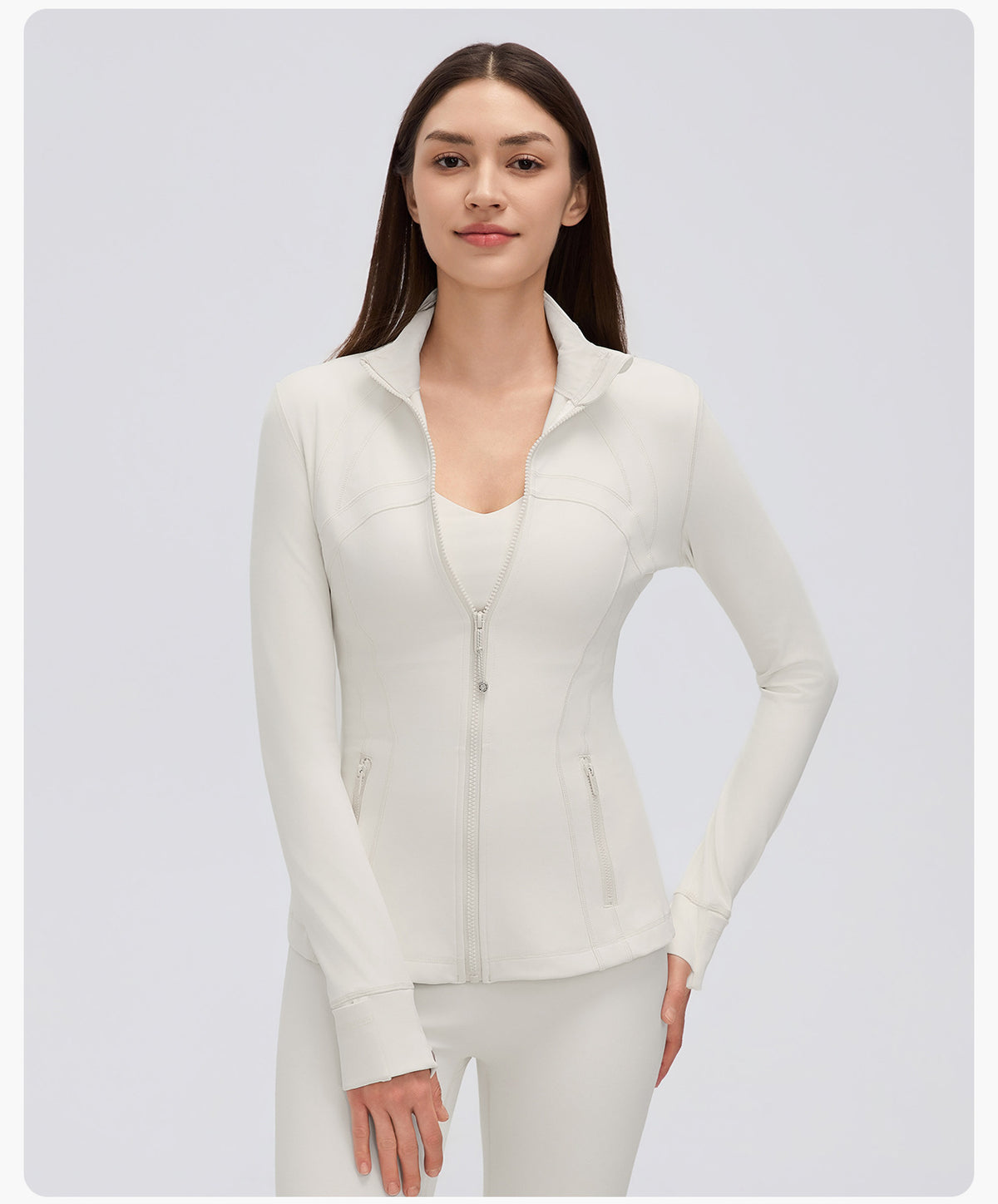 Wholesale Women’s Winter Activewear Jacket D26126 | Slimming High-Neck Outdoor Cycling & Fitness Top | fouregg