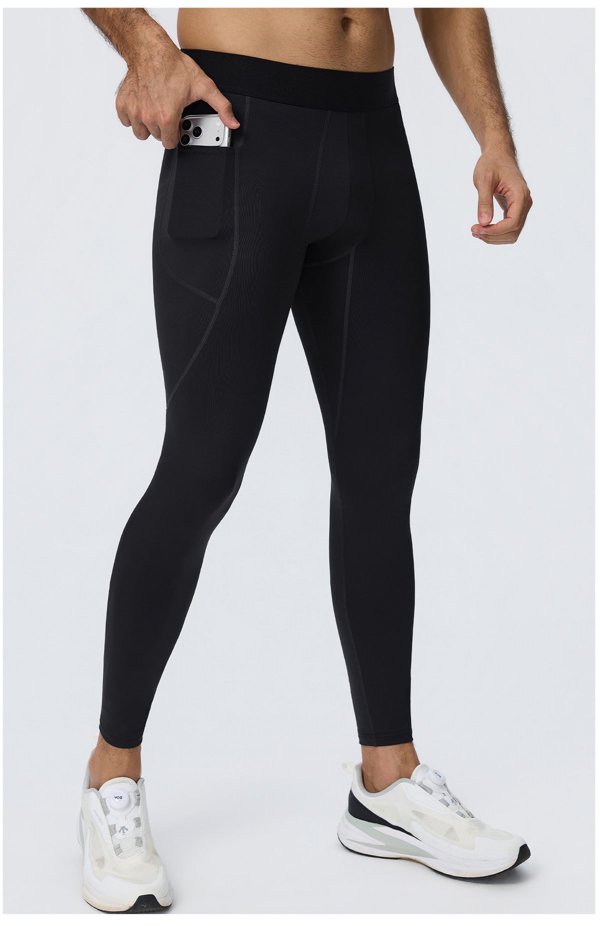 Wholesale Men’s Sculpting Workout Set | High-Stretch Long-Sleeve Shirt & Slim-Fit Gym Pants | fouregg