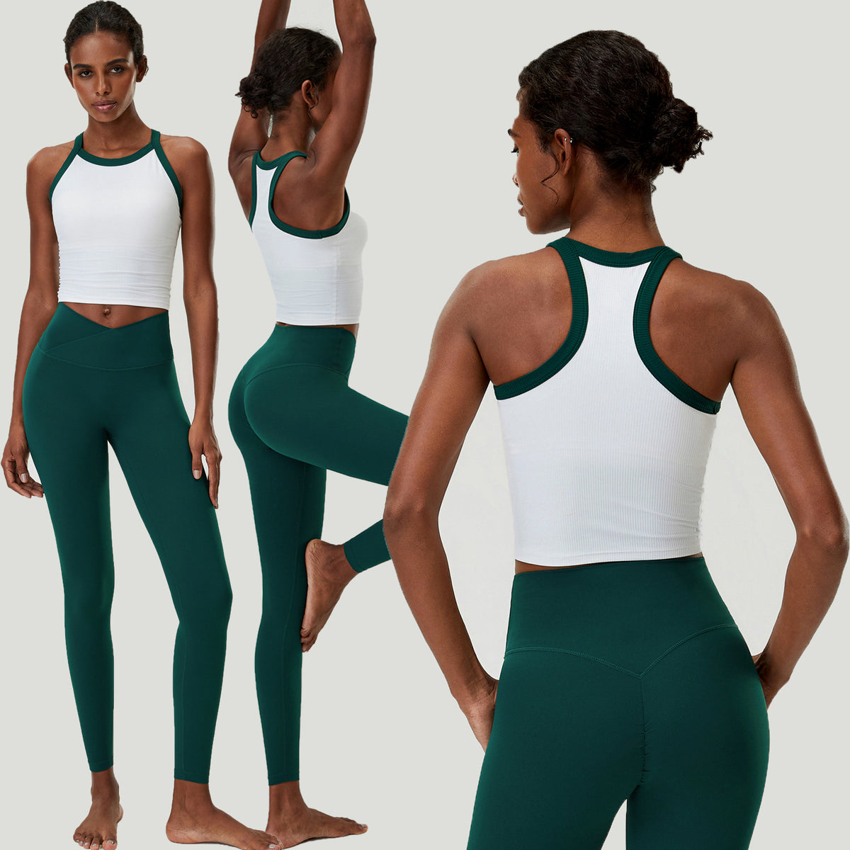Wholesale Women’s 2-Piece Fitness Set | Bulk Stretch Tennis & Running Wear | fouregg