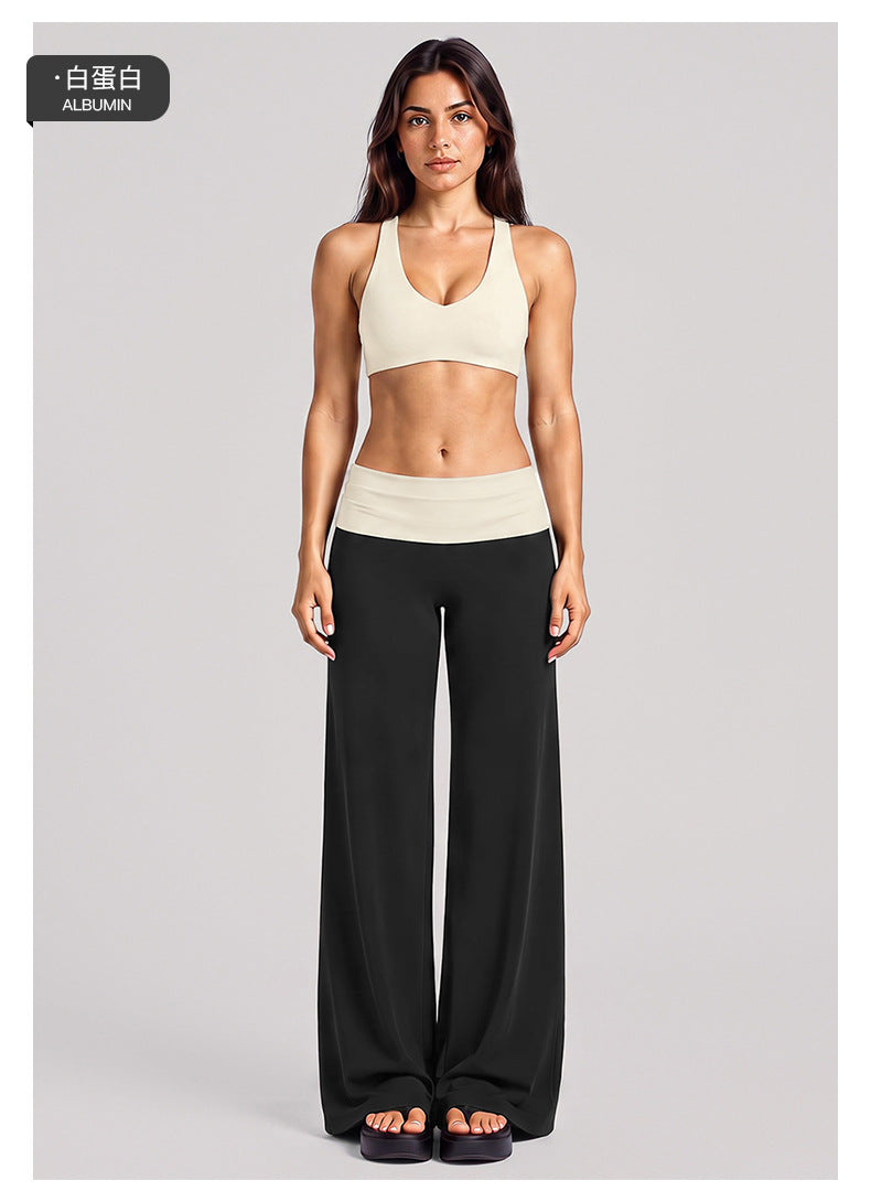 Wholesale Women’s Activewear Set | High-Support Racerback Bra & Color-Block Workout Leggings | fouregg