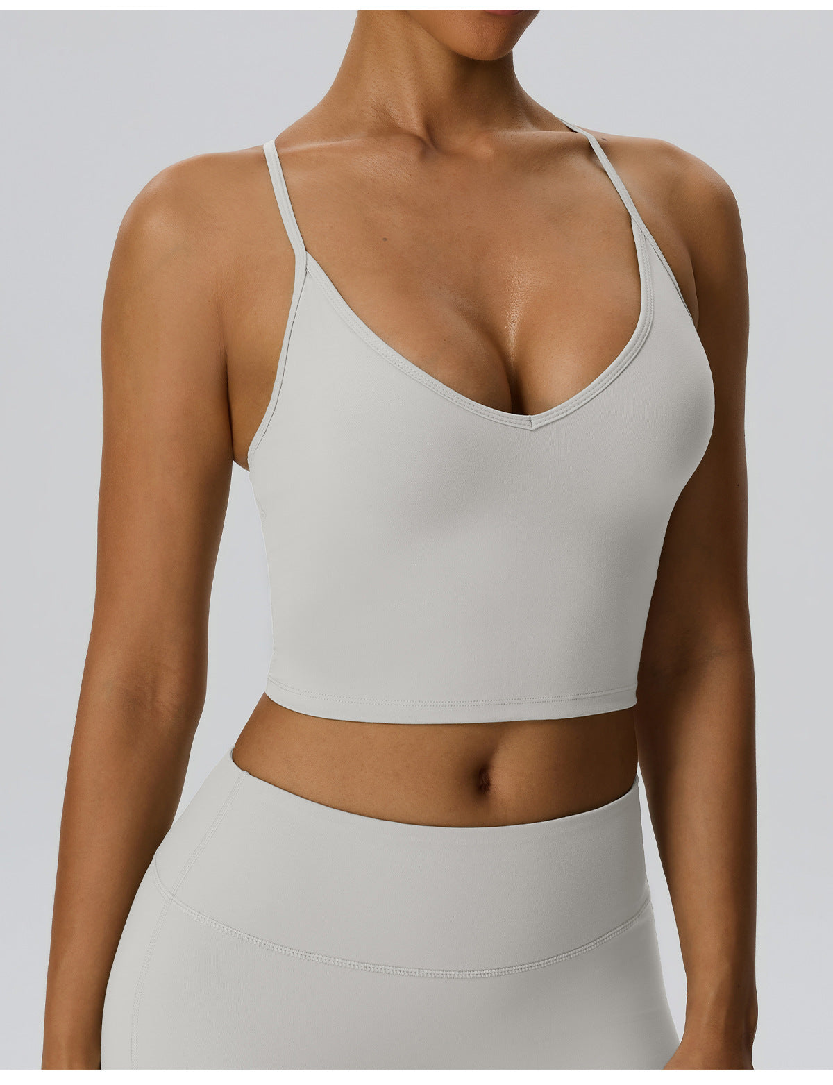 Wholesale Women’s Double-Brushed Sports Bra | Bulk Padded Running & Fitness Tank 62142 | fouregg