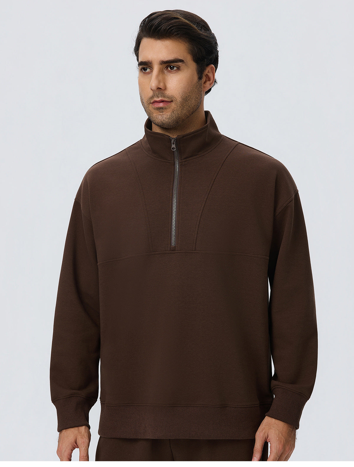 Wholesale Men’s Half-Zip Sports Pullover | Bulk Relaxed-Fit Thermal Workout Top 61531 | fouregg