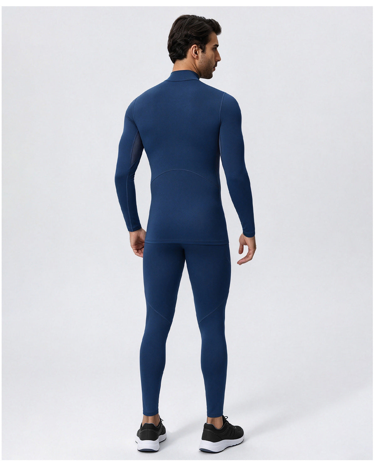 Wholesale Men’s Sculpting Workout Set | High-Stretch Long-Sleeve Shirt & Slim-Fit Gym Pants | fouregg
