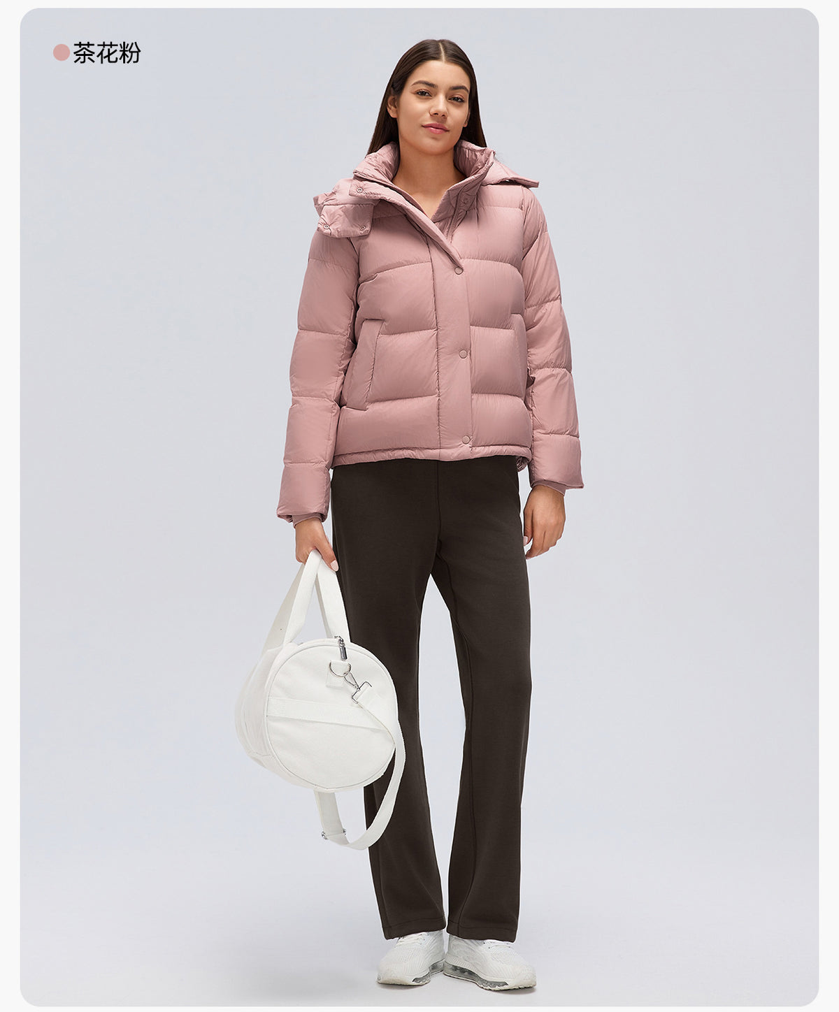 Wholesale Women’s Thickened Down Puffer Jacket D26150 | Slim-Fit Adjustable-Waist Winter Outerwear | fouregg