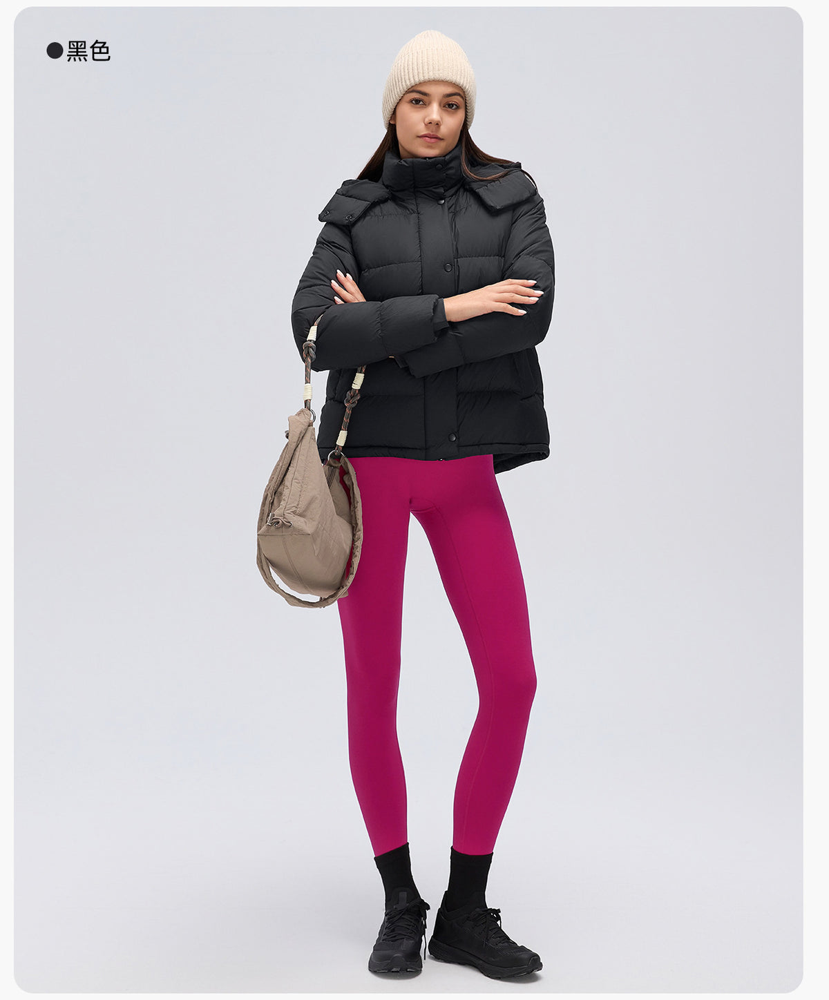 Wholesale Women’s Thickened Down Puffer Jacket D26150 | Slim-Fit Adjustable-Waist Winter Outerwear | fouregg