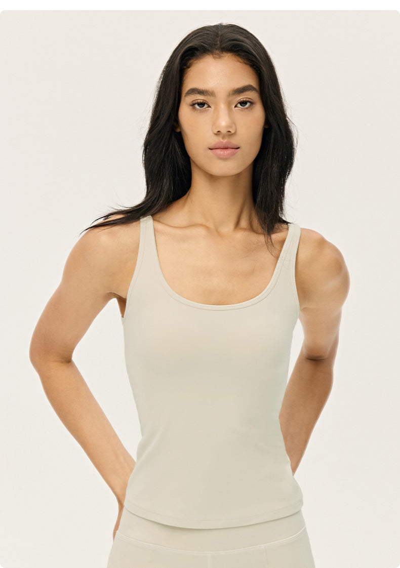 Wholesale Premium Lycra Sports Tank Top | Bulk Built-In Cup Yoga & Fitness Wear | fouregg